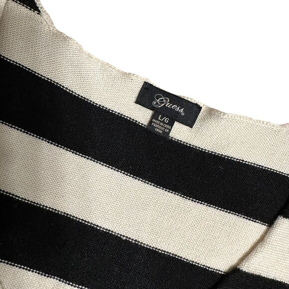 Guess Black and White Striped Mini Sweater Dress - Picture 6 of 11